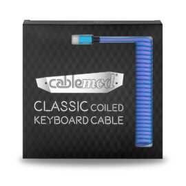 CableMod Classic Coiled Keyboard Cable (Galaxy Blue, USB A to USB Type C, 150cm)