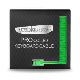 CableMod Pro Coiled Keyboard Cable (Viper Green, USB A to USB Type C, 150cm)