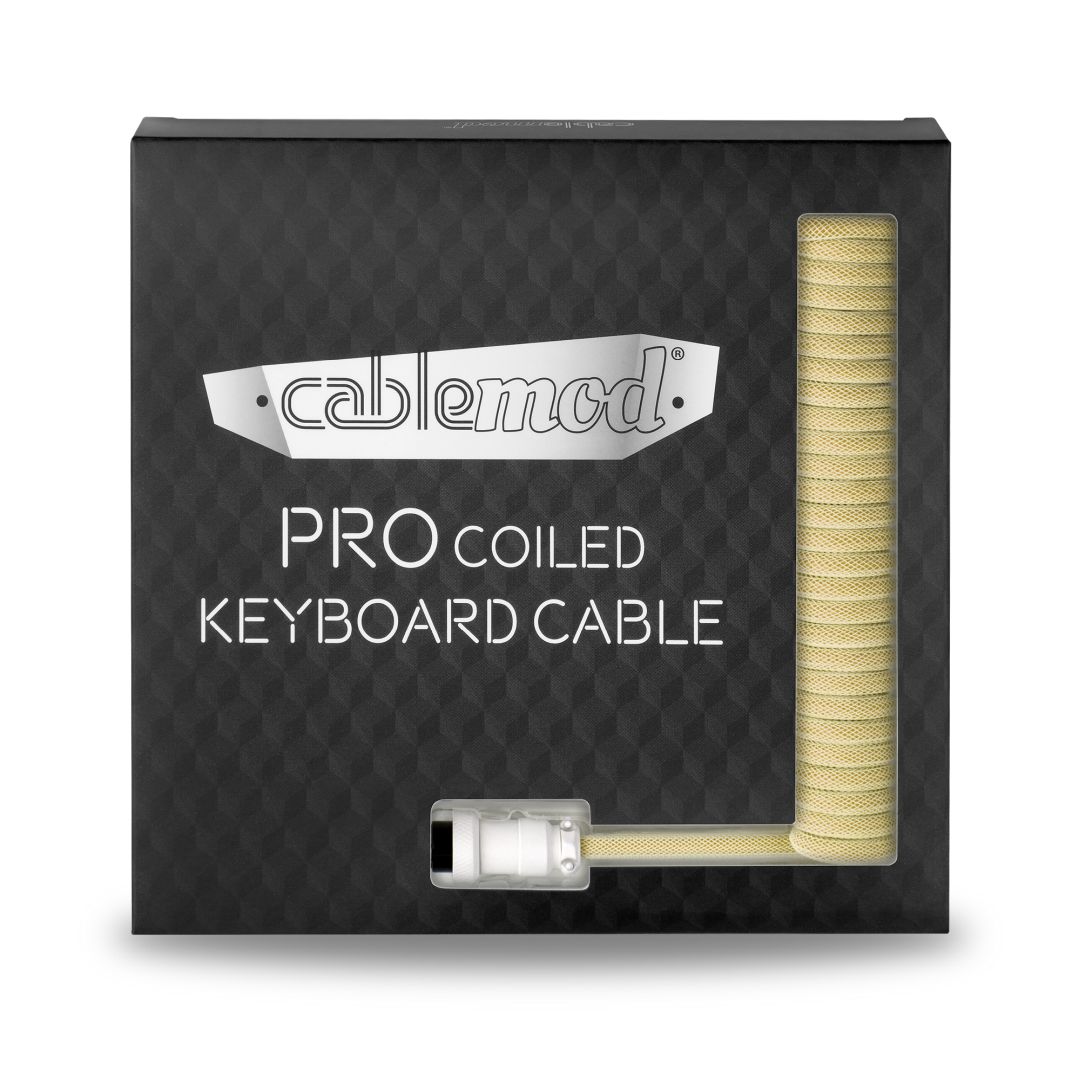 CableMod Pro Coiled Keyboard Cable (Lemon Ice, USB A to USB