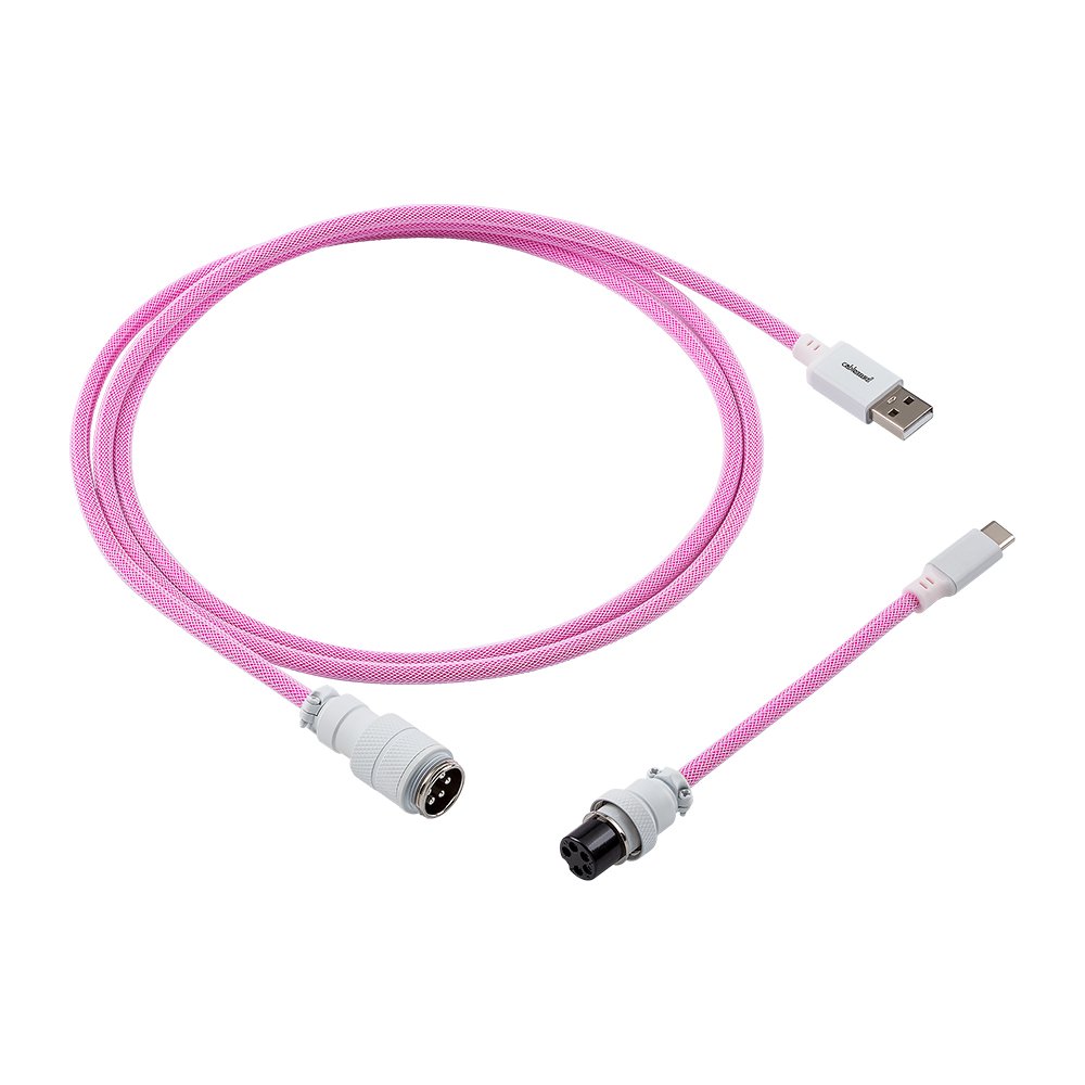 CableMod Pro Straight Keyboard Cable (Strawberry Cream, USB A to USB Type C, 150cm)