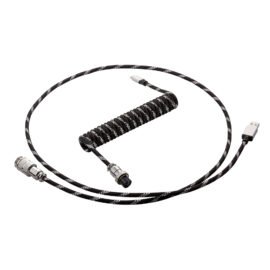 CableMod Pro Coiled Keyboard Cable (Sterling Black, USB A to USB Type C, 150cm)