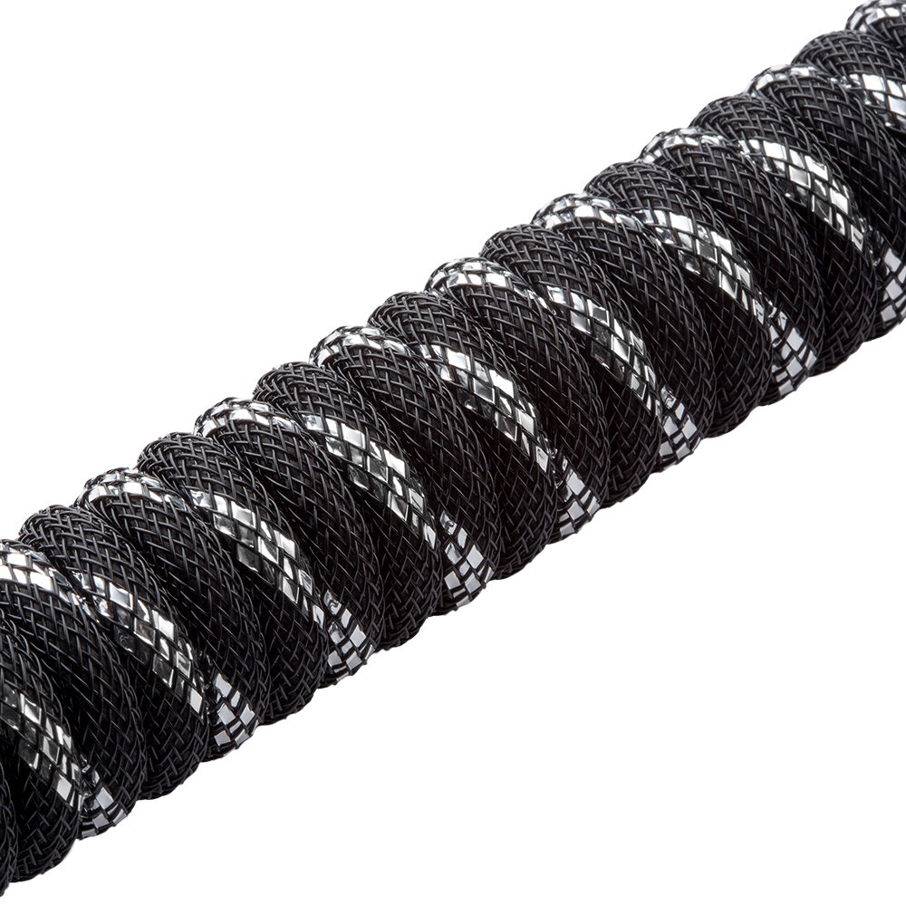 CableMod Pro Coiled Keyboard Cablカーボングレー CableMod Pro Coiled Keyboard Cable (Carbon Grey, USB A to USB Type