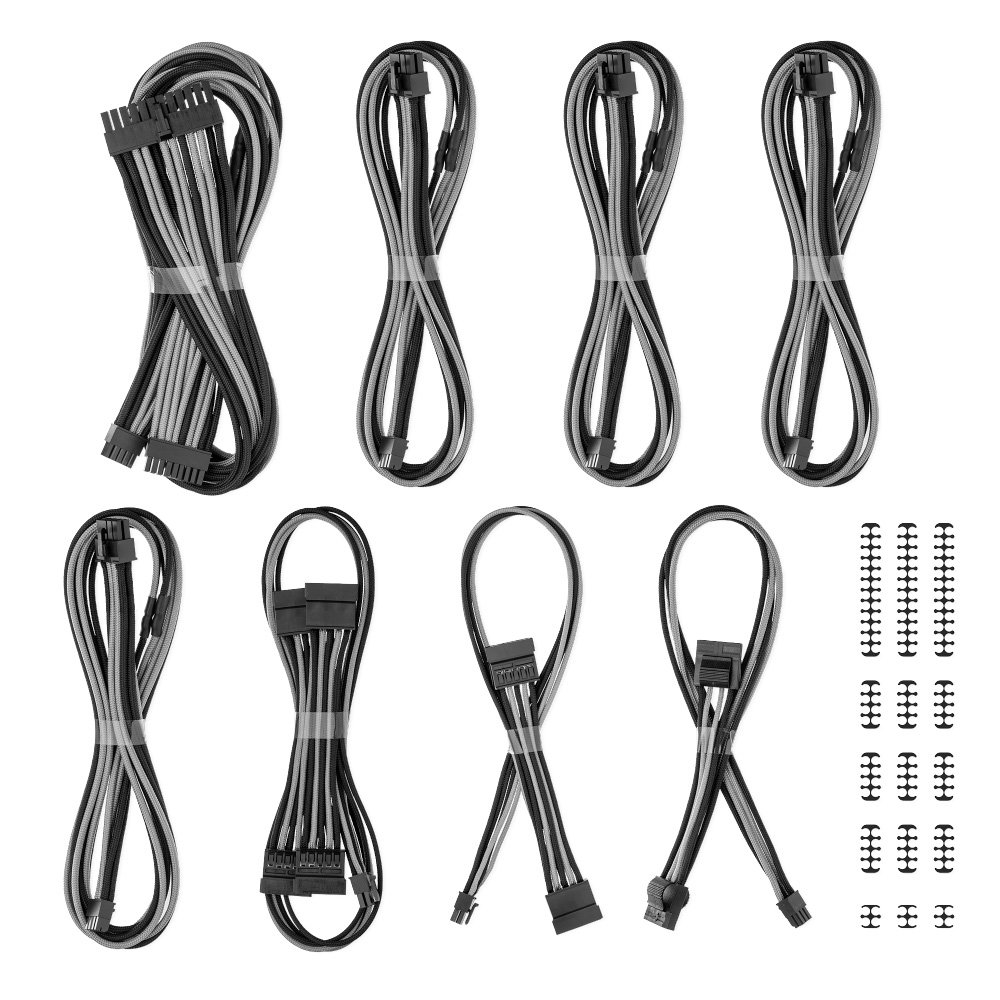 Corsair PC用電源 &Cablemod Cable Kit セット CableMod C-Series Classic ModFlex Sleeved Cable Kit for Corsair